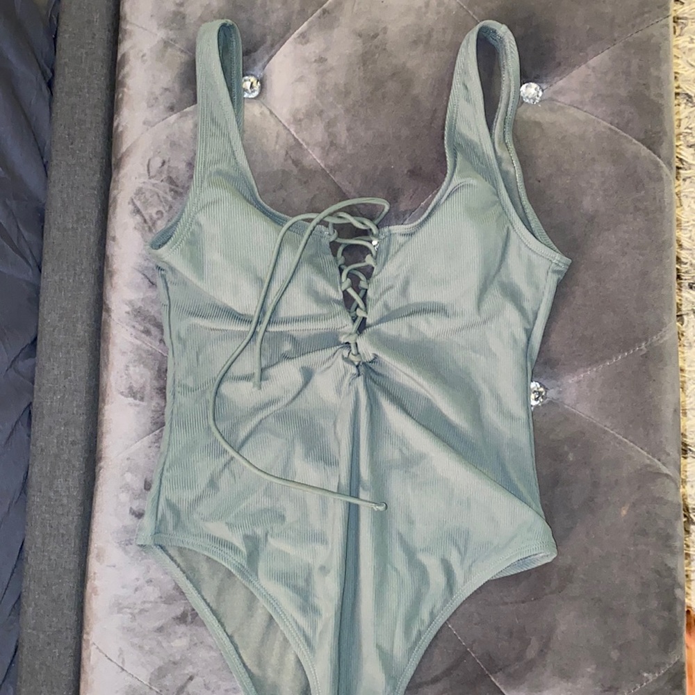Low back one piece swimsuit